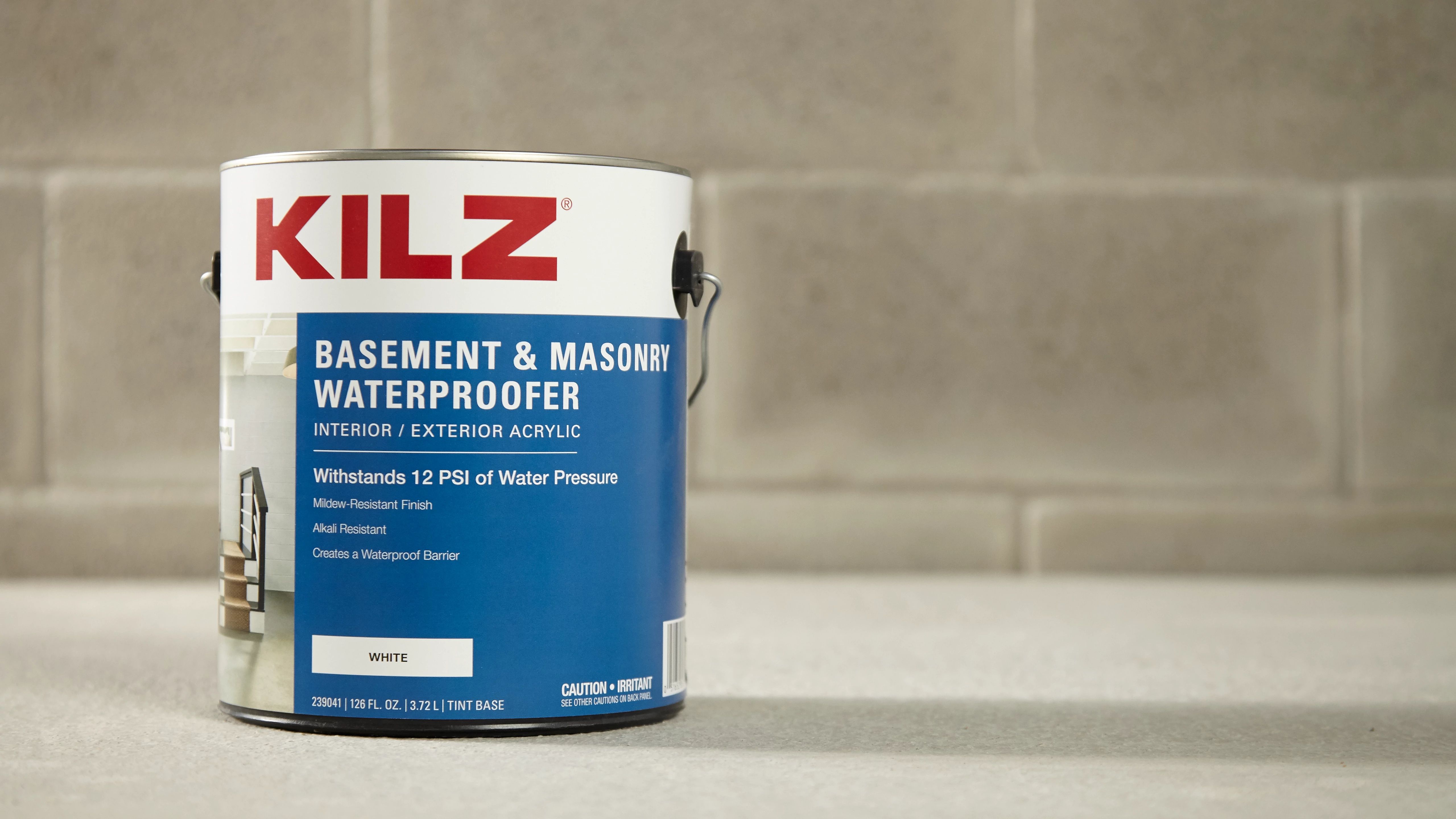 Kilz Basement and Masonry Waterproofing Paint Interior/Exterior White 1 Gallon